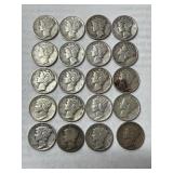 20 Mercury Dimes