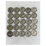 25 Mercury Dimes