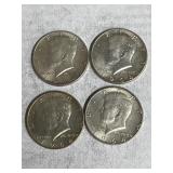 4 1964 Kennedy Halves