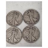 4 Walking Liverty Halves