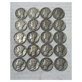 20 Mercury Dimes