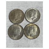 4 1964 Kennedy Halves