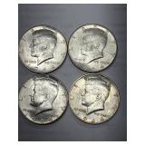 4 1964 Kennedy Halves