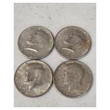 4 1964 Kennedy Halves
