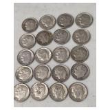 20 Silver Roosevelt Dimes