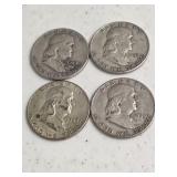 4 Franklin Halves