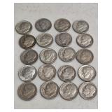 20 Silver Roosevelt Dimes