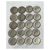 20 Silver Roosevelt Dimes