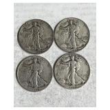 4 Walking Liberty Halves