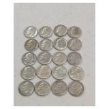 20 Silver Roosevelt Dimes