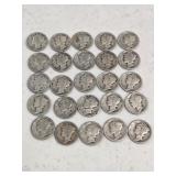 25 Mercury Dimes