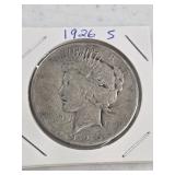 1 1926-S Peace Silver Dollar VG