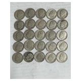 25 Silver Roosevelt Dimes
