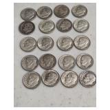 20 Silver Roosevelt Dimes