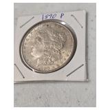 1 1890-P Morgan Silver Dollar AU