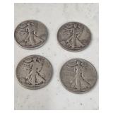 4 Walking Liverty Halves