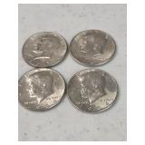 4 1964 Kennedy Halves