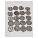 20 Silver Roosevelt Dimes