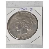 1 1923-S Peace Silver Dollar XF