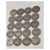 20 Mercury Dimes