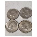 4 1964 Kennedy Halves