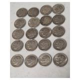 20 Silver Roosevelt Dimes