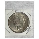 1 1922-P Peace Silver Dollar VF
