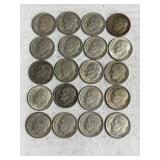 20 Silver Roosevelt Dimes