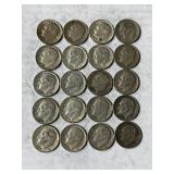 20 Silver Roosevelt Dimes