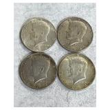 4 1964 Kennedy Halves
