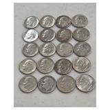20 Silver Roosevelt Dimes