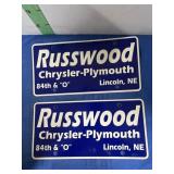 Two Dealer Advertising Plates -see picture
