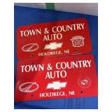 Two Dealer Advertising Plates -see picture
