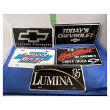 3-MISC CHEVROLET METAL PLATES