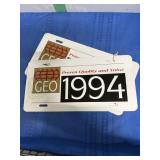 2-GEO 1994 PLATES