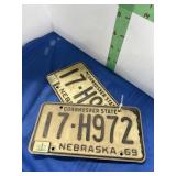 pair Neb 1969 Cornhusker State, 17-H972