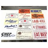 14 Misc metal Dealer Adv Plates-see pictures