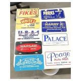 9 Misc. Dealer Advertising Plates -see picture