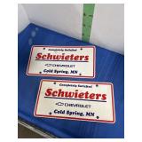 Two Dealer Advertising Plates -see picture