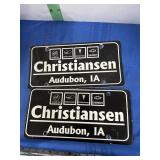 Two Dealer Advertising Plates -see picture