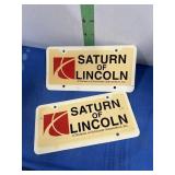 Two Dealer Advertising Plates -see picture