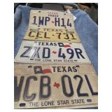 12-MISC TEXAS METAL PLATES