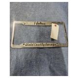 WELD COUNTY GARAGE CO LICENSE PLATE BRACKET
