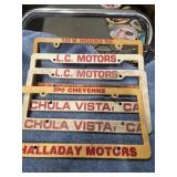 9-MISC LICENSE PLATE BRACKETS  PLASTIC
