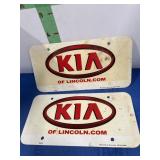 Two Dealer Advertising Plates -see picture