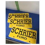 Three Dealer Advertising Plates -see picture