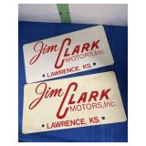 Two Dealer Advertising Plates -see picture