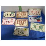 8  METAL MOTORCYCLE PLATES