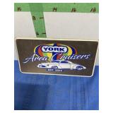 METAL YORK AREA CRUISERS LICENSE PLATE