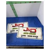 Two Dealer Advertising Plates -see picture